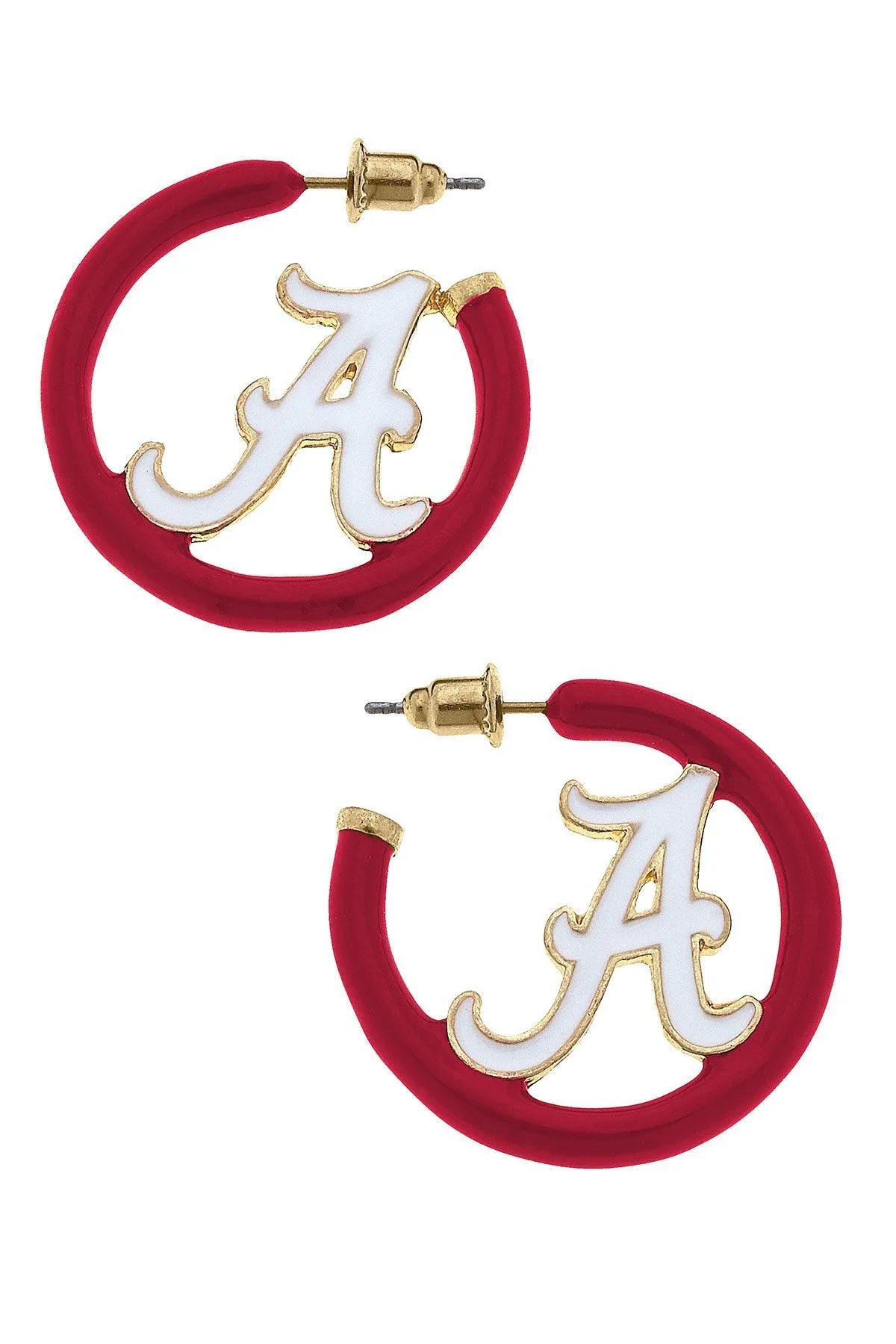 Alabama Crimson Tide Enamel Logo Earrings sold by Canvas Style