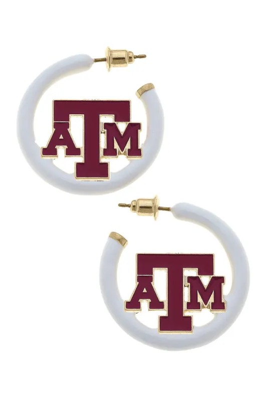 Texas A&M Aggies Enamel Logo Earrings sold by Canvas Style