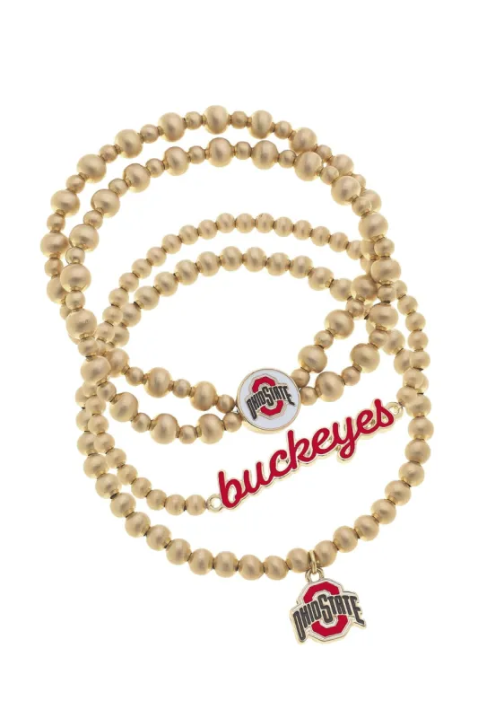 Ohio State Buckeyes Ball Bead Stretch Bracelet Stack sold by Canvas Style