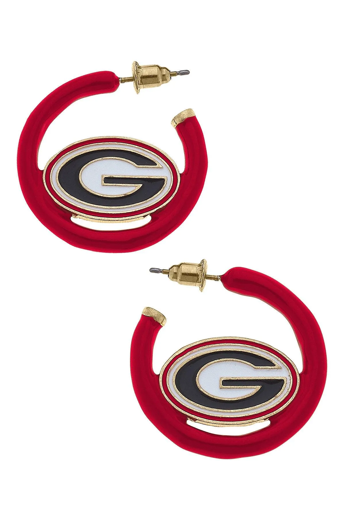 Georgia Bulldogs Enamel Logo Earrings sold by Canvas Style