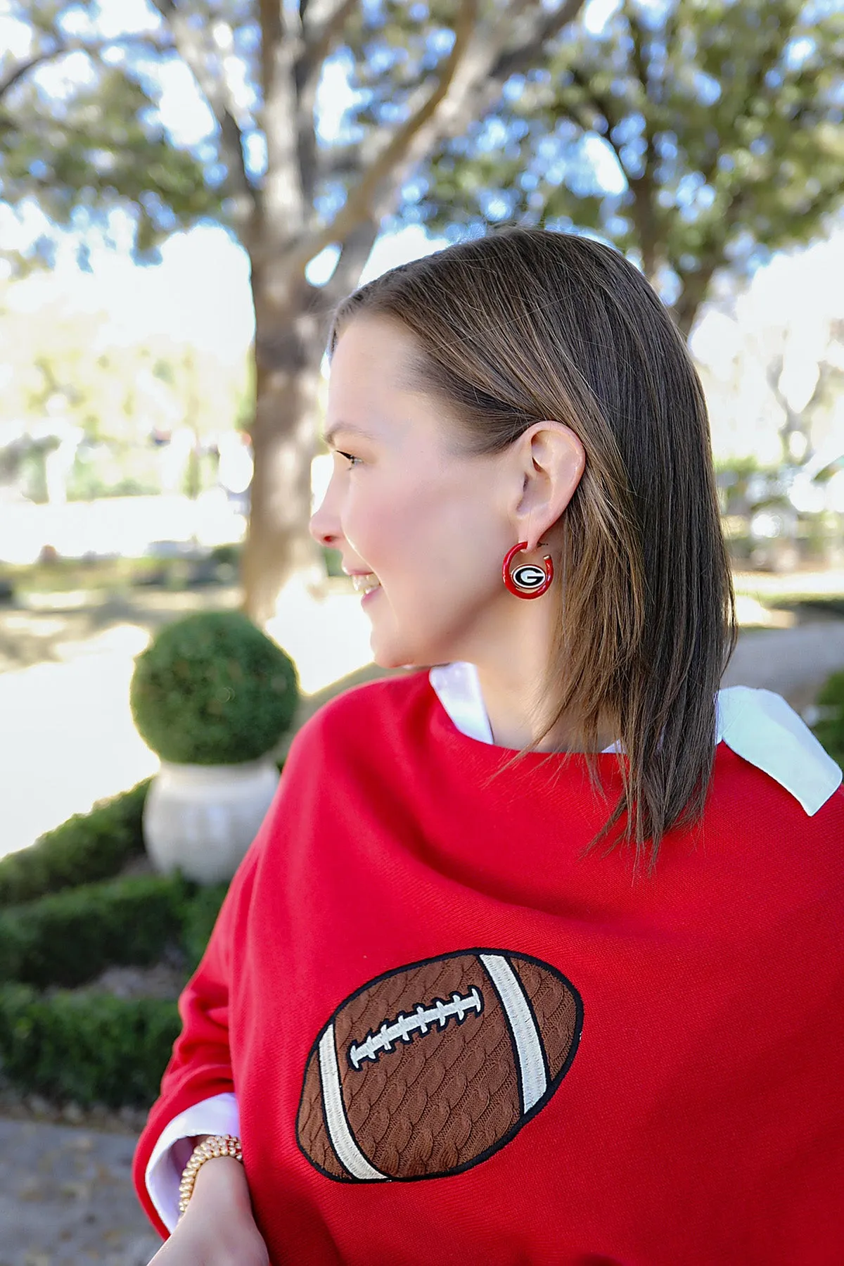Georgia Bulldogs Enamel Logo Earrings sold by Canvas Style product image thumbnail 2