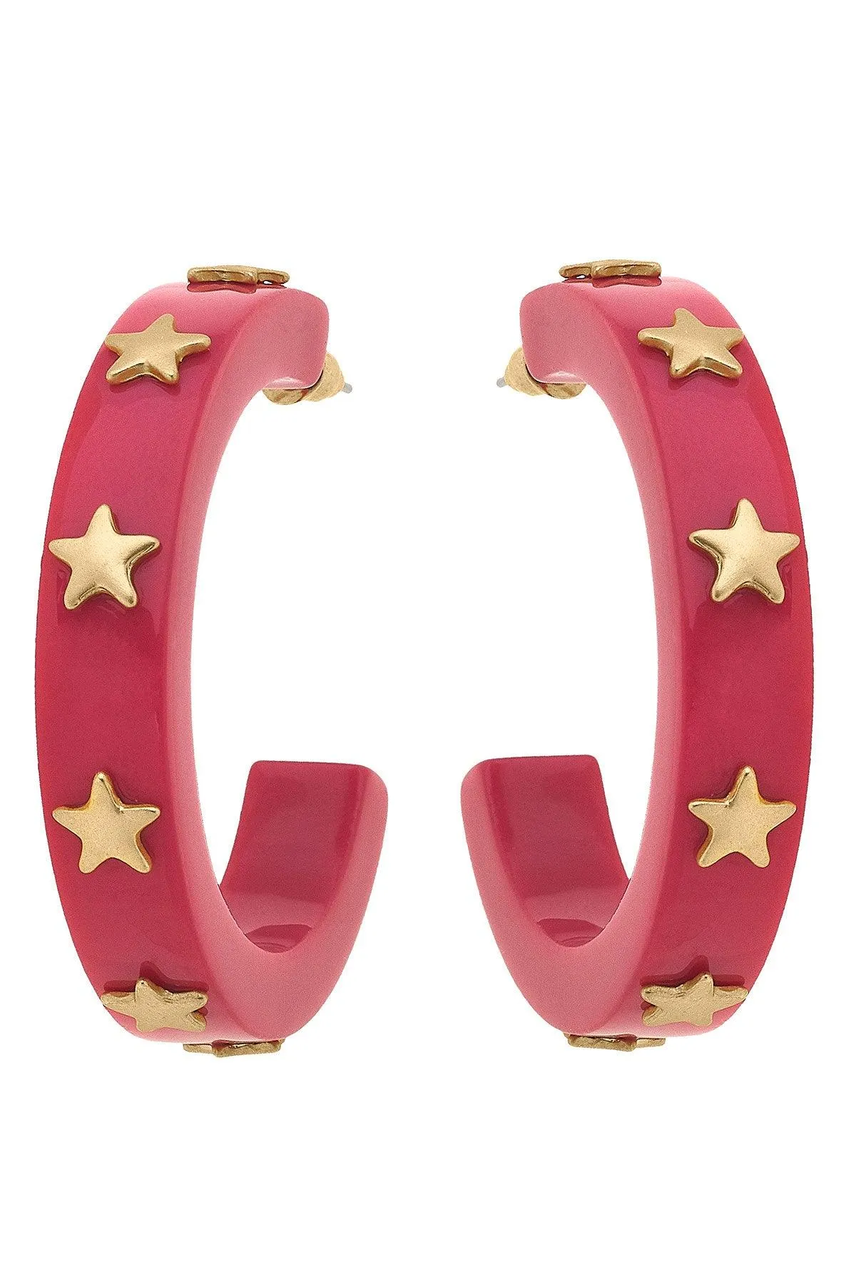 Darla Star Resin Hoop Earrings sold by Canvas Style