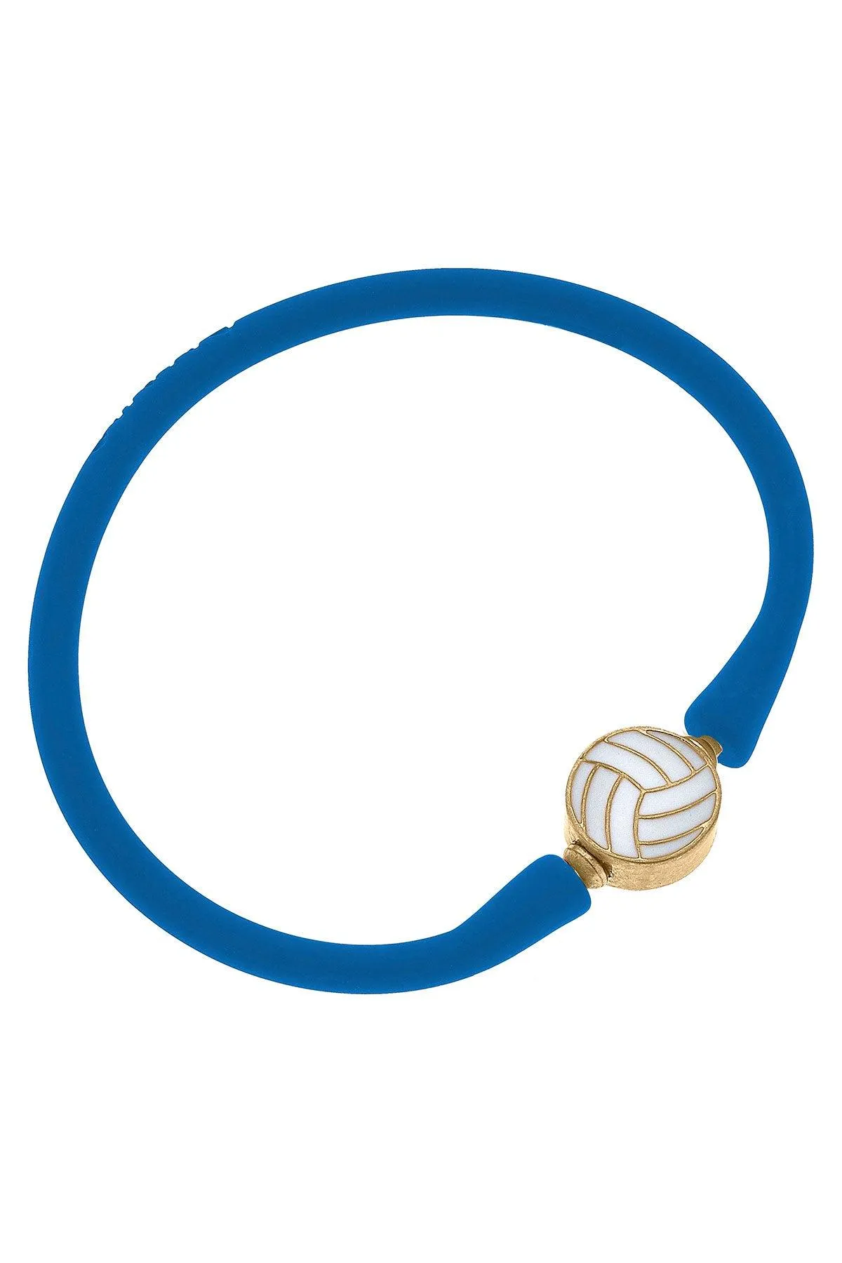 Enamel Volleyball Silicone Bali Bracelet in Blue - FINAL SALE sold by Canvas Style