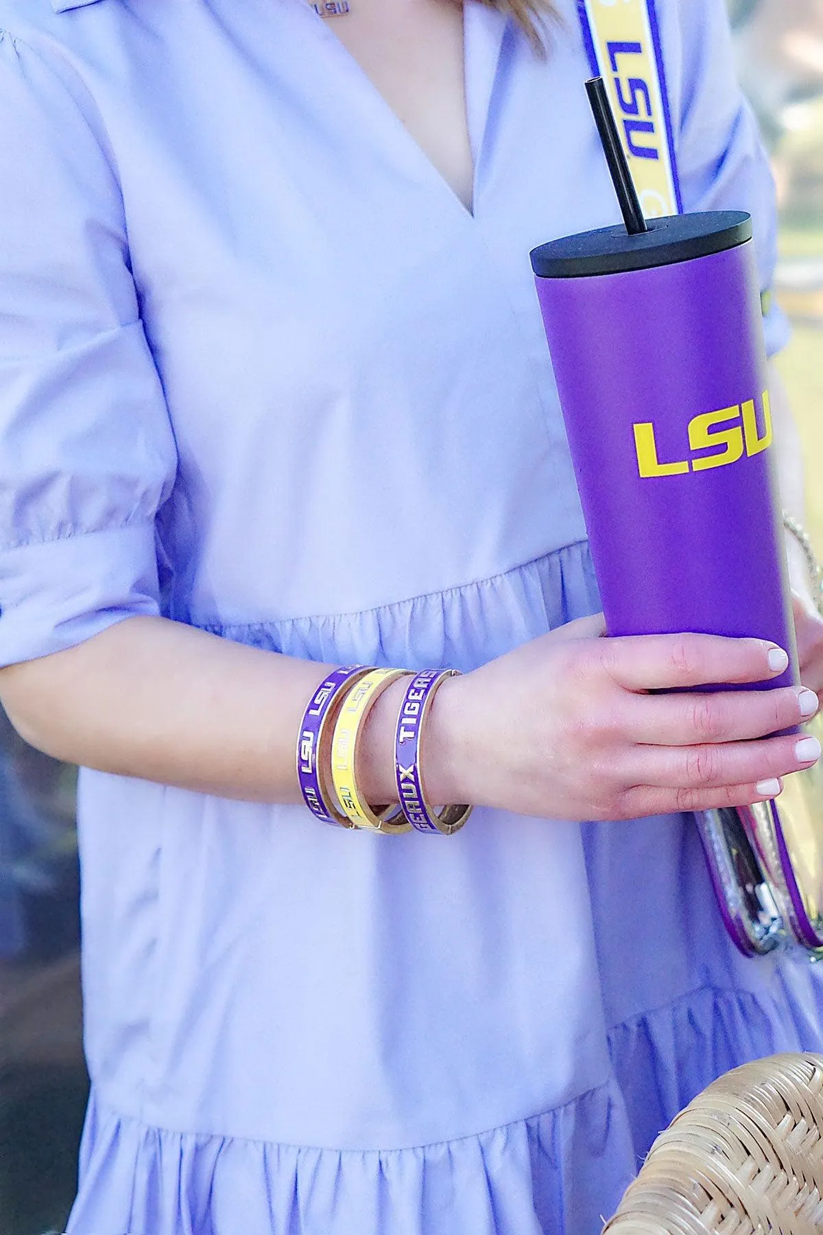 LSU Tigers Enamel Logo Hinge Bangle - FINAL SALE sold by Canvas Style product image thumbnail 4