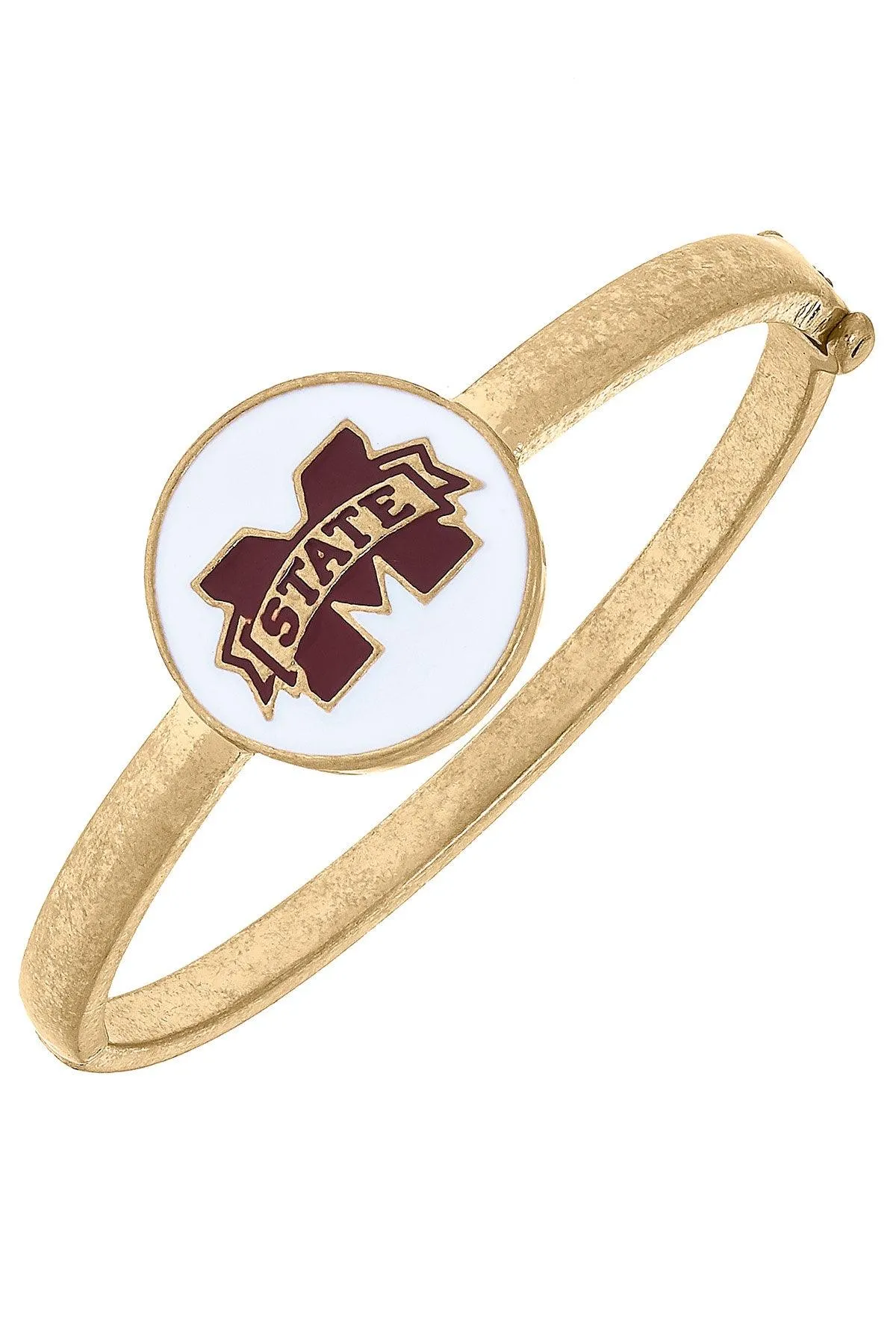 Mississippi State Bulldogs Enamel Statement Hinge Bangle sold by Canvas Style