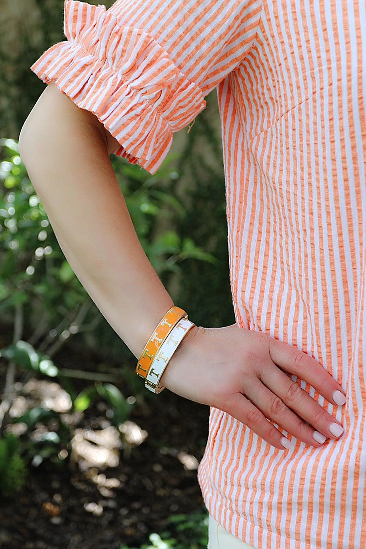 Tennessee Volunteers Enamel Logo Hinge Bangle sold by Canvas Style product image thumbnail 3