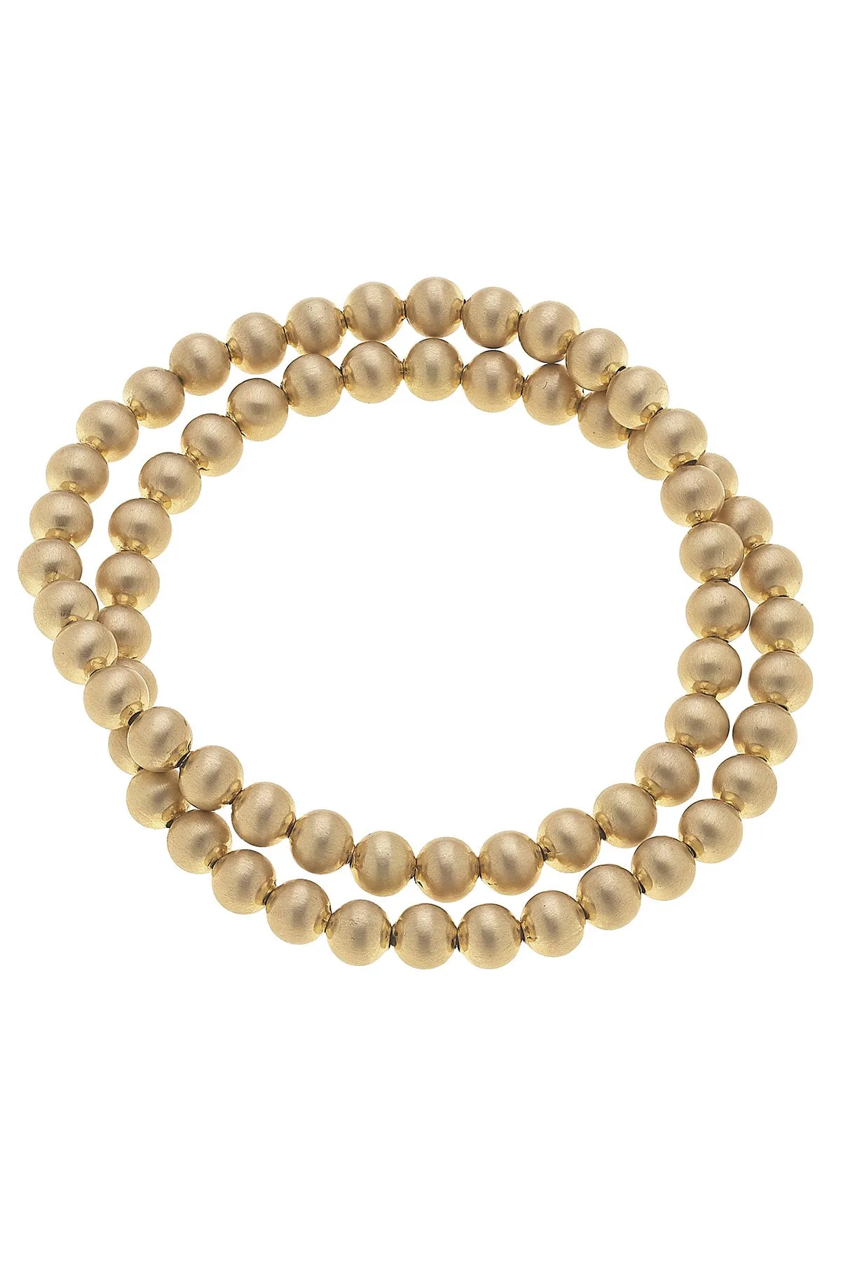 Cypress Ball Bead Stretch Bracelets (Set of 2) sold by Canvas Style