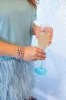 Bali 24K Gold Plated Ball Bead Silicone Bracelet in Bubblegum - FINAL SALE sold by Canvas Style