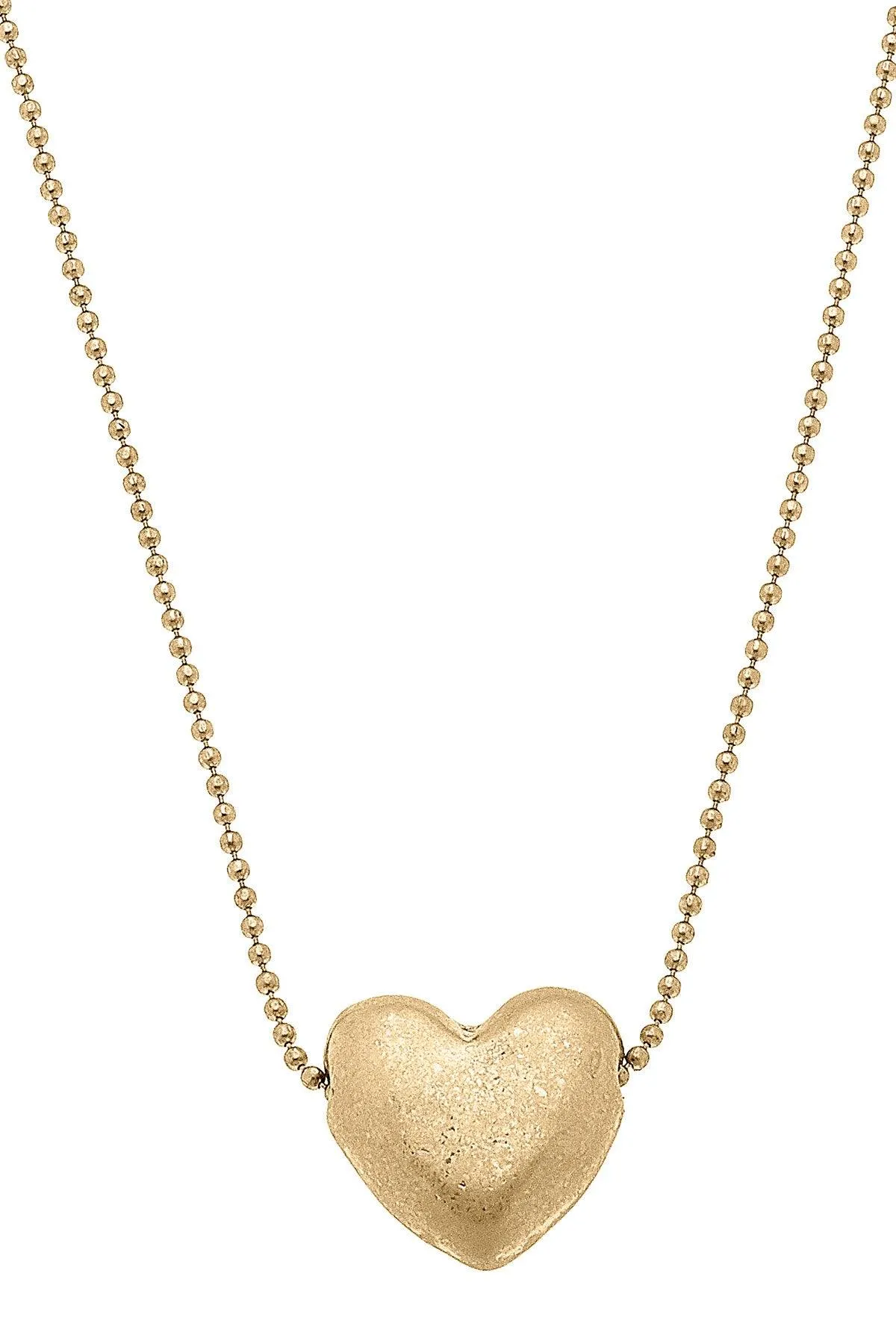 Margo Puffy Heart Necklace sold by Canvas Style