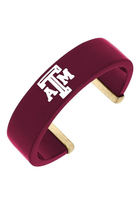 Texas A&M Aggies Resin Logo Cuff Bracelet sold by Canvas Style