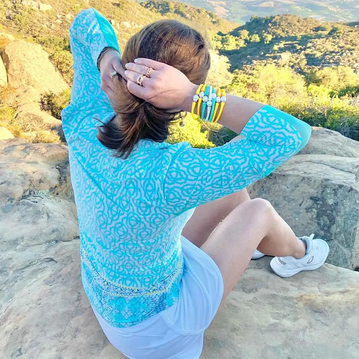 Bali Freshwater Pearl Silicone Bracelet Set of 3 in Yellow - FINAL SALE sold by Canvas Style product image thumbnail 2