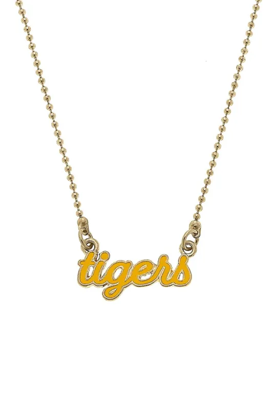Missouri Tigers Enamel Script Necklace sold by Canvas Style