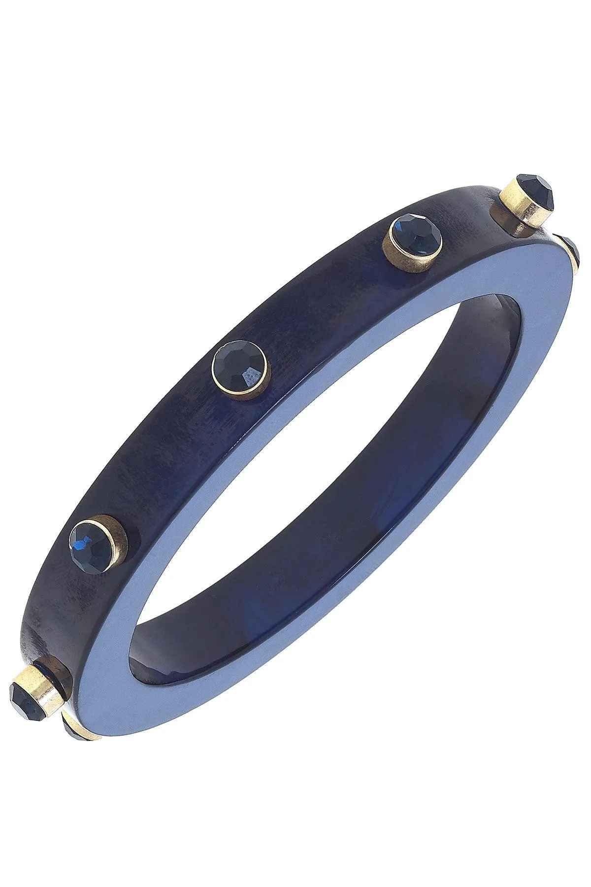 Renee Resin and Rhinestone Bangle in Navy sold by Canvas Style