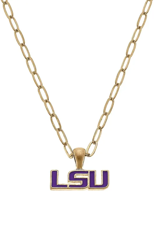 LSU Tigers Enamel Pendant Necklace sold by Canvas Style