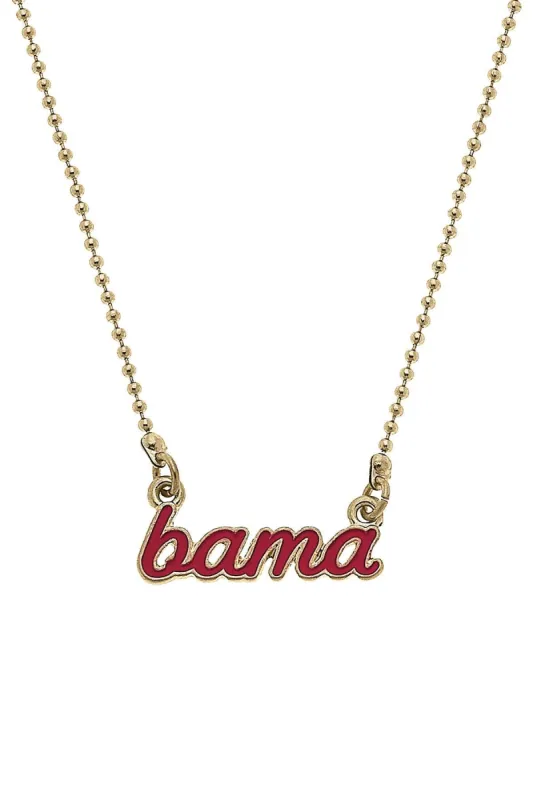 Alabama Crimson Tide Enamel Script Necklace sold by Canvas Style