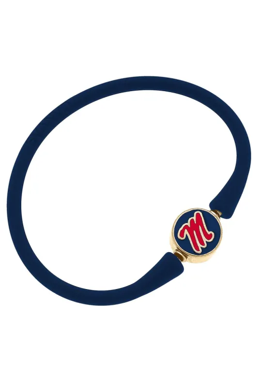 Ole Miss Rebels Enamel Silicone Bali Bracelet - FINAL SALE sold by Canvas Style