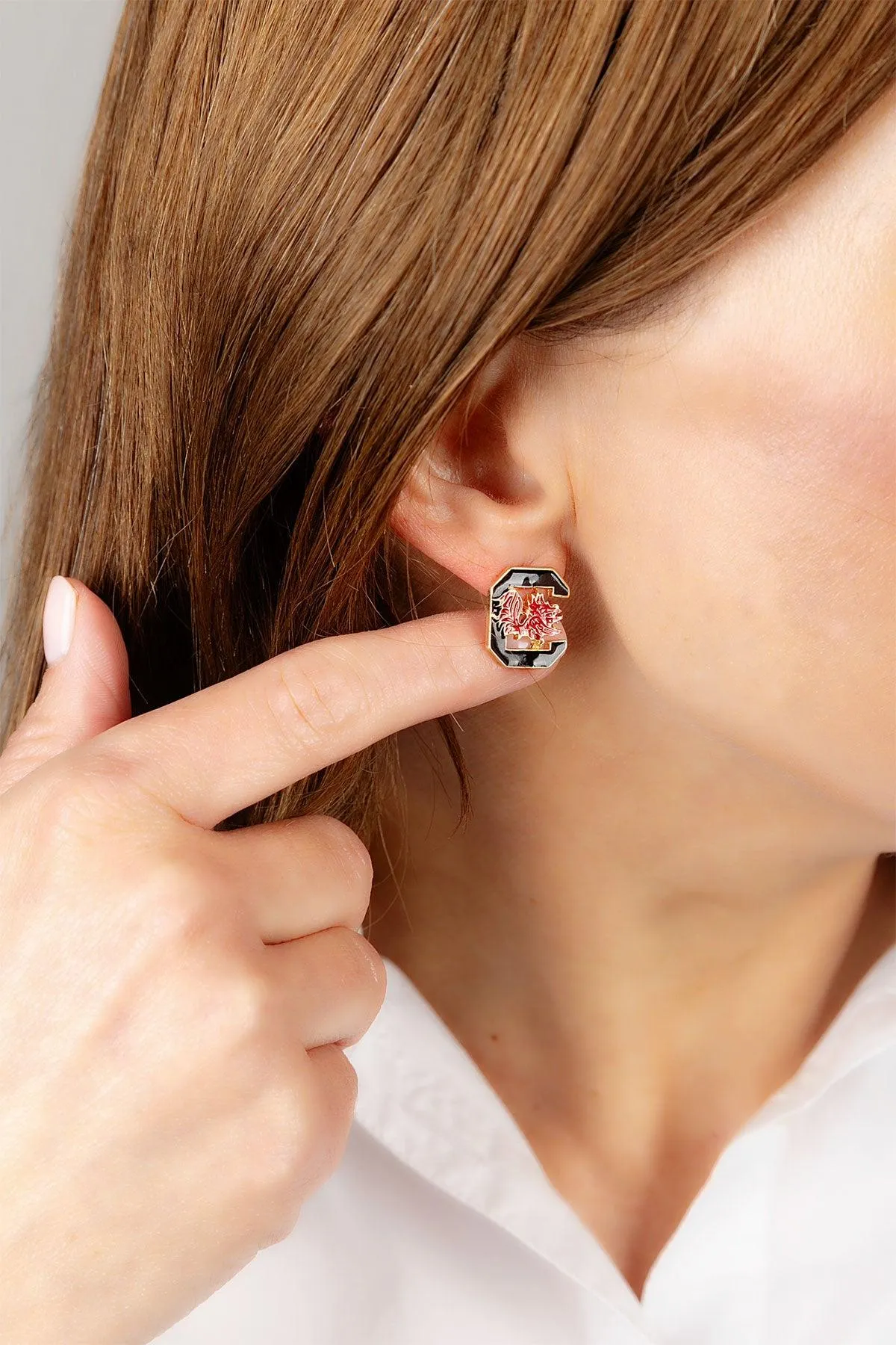 South Carolina Gamecocks Enamel Stud Earrings sold by Canvas Style product image thumbnail 2