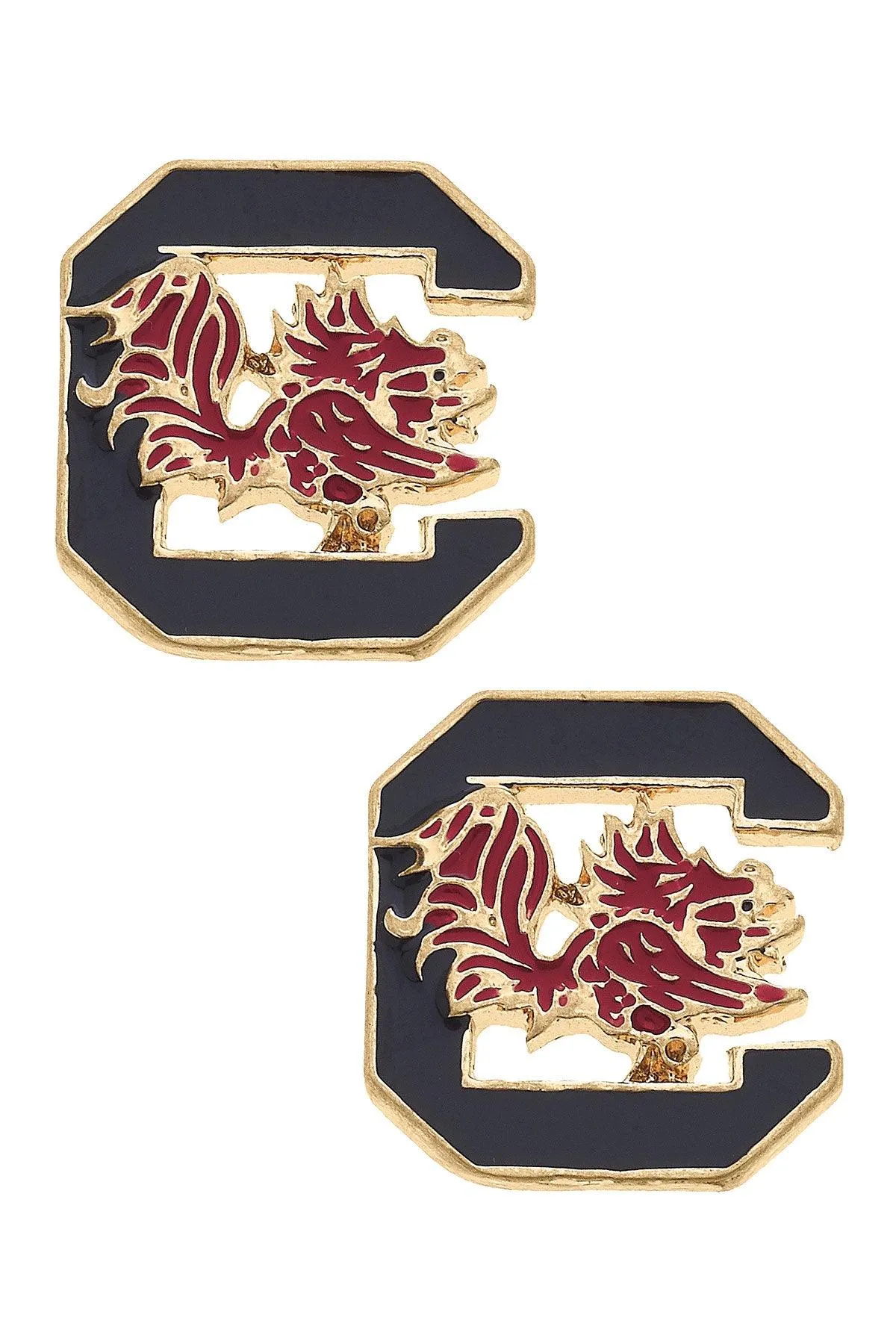 South Carolina Gamecocks Enamel Stud Earrings sold by Canvas Style