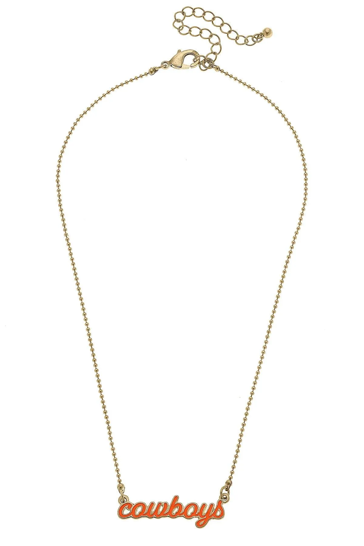 Oklahoma State Cowboys Enamel Script Necklace sold by Canvas Style product image thumbnail 3