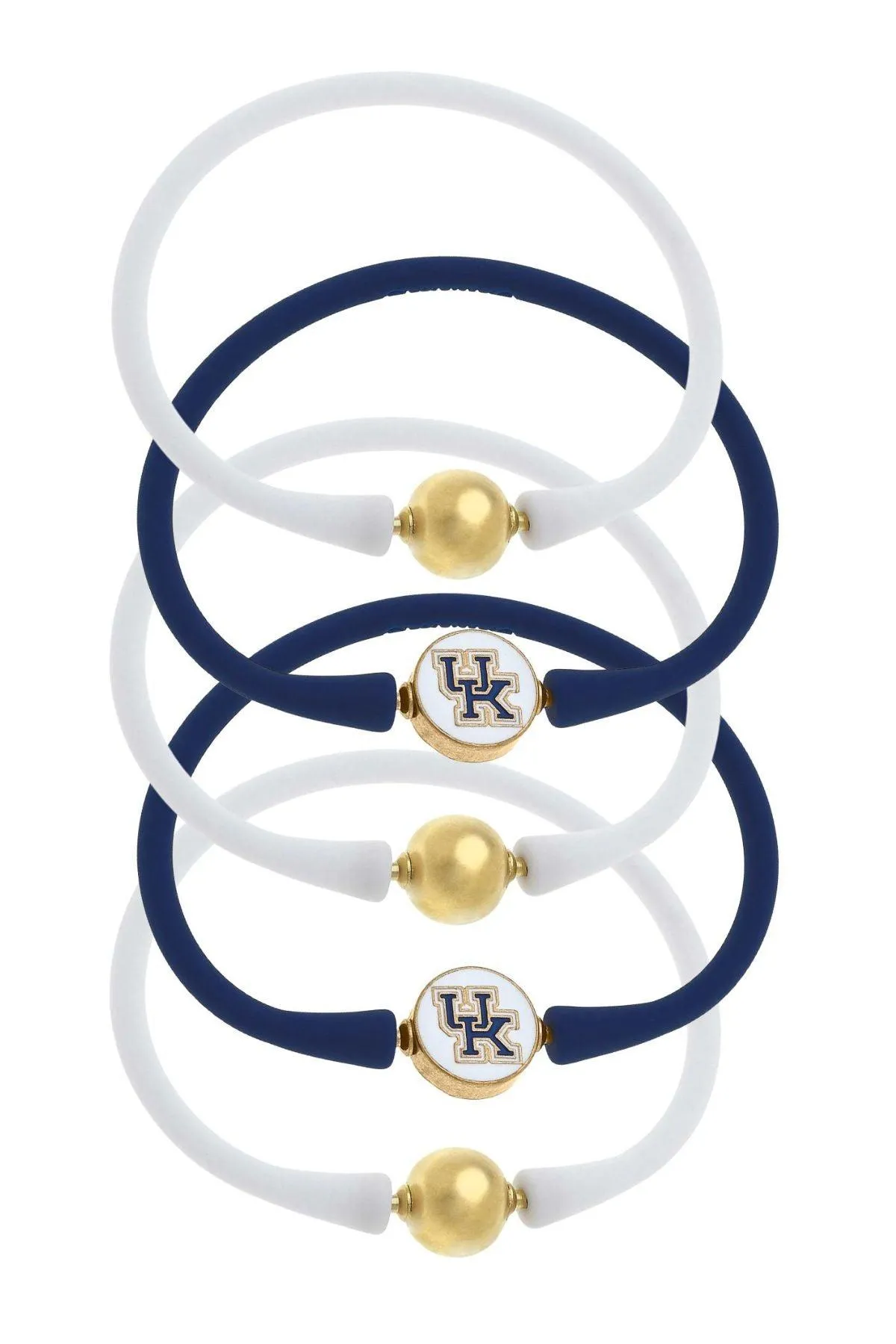 Kentucky Wildcats 24K Gold Plated Bali Bracelet Stack (Set of 5) sold by Canvas Style