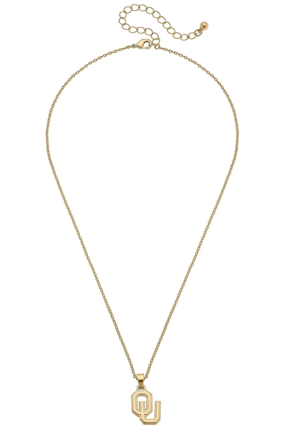Oklahoma Sooners 24K Gold Plated Pendant Necklace sold by Canvas Style product image thumbnail 3