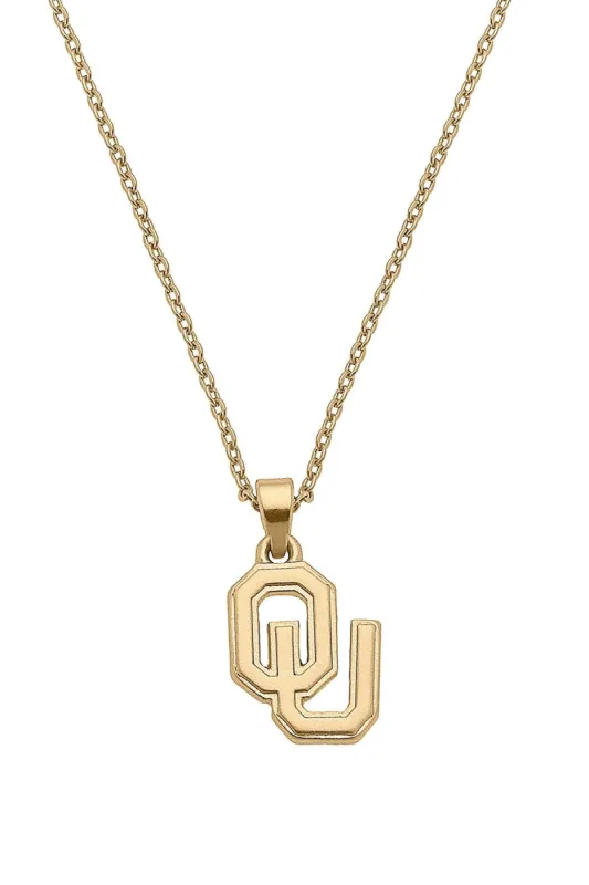 Oklahoma Sooners 24K Gold Plated Pendant Necklace sold by Canvas Style