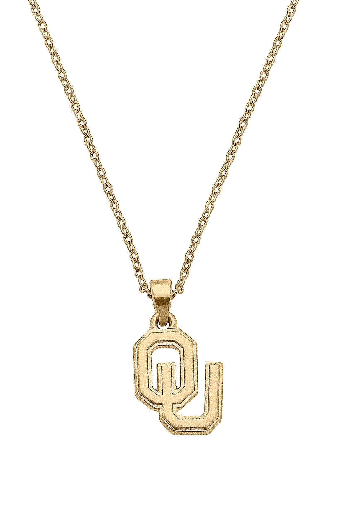 Oklahoma Sooners 24K Gold Plated Pendant Necklace sold by Canvas Style