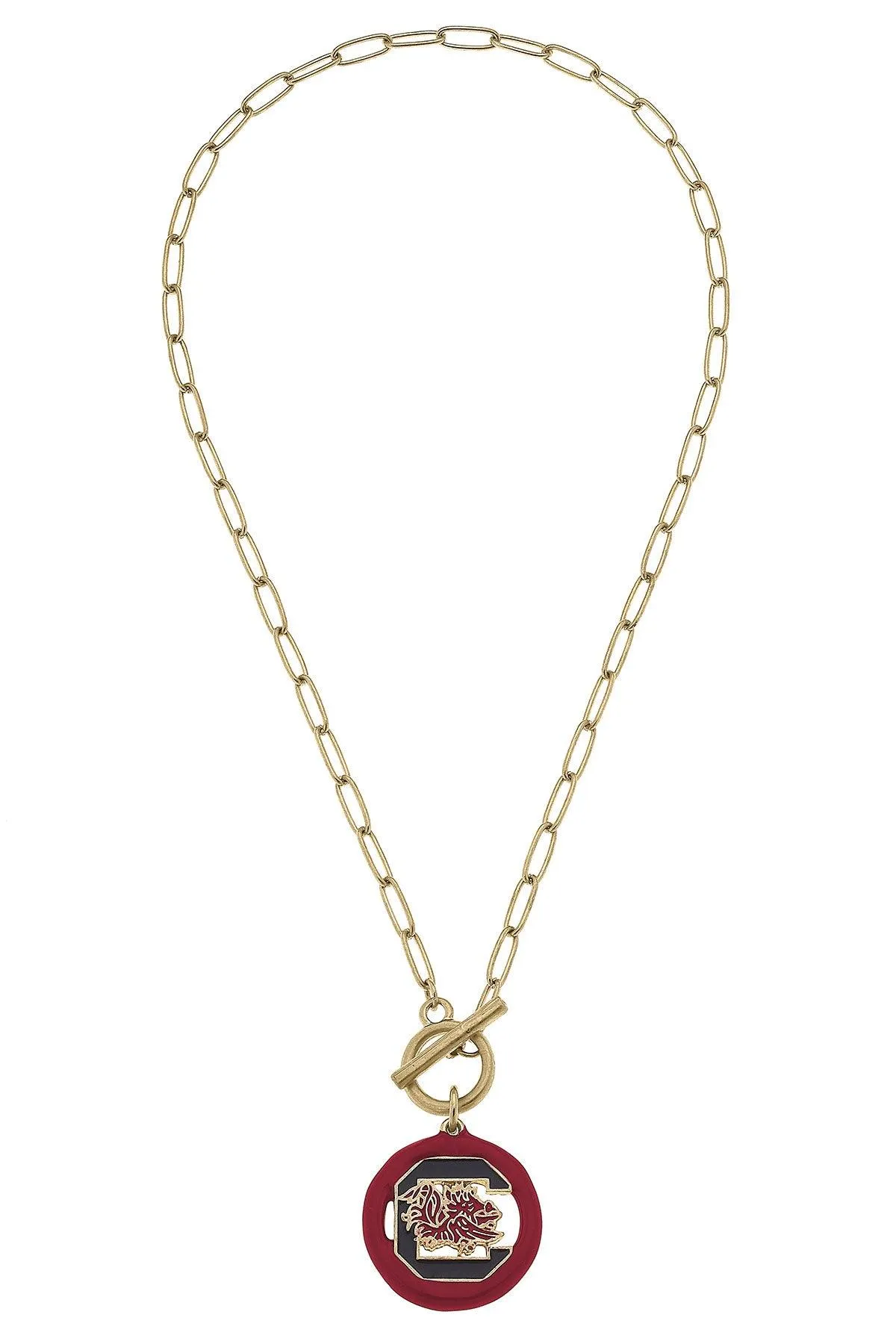 South Carolina Gamecocks Logo Enamel T-Bar 16" Necklace sold by Canvas Style product image thumbnail 2