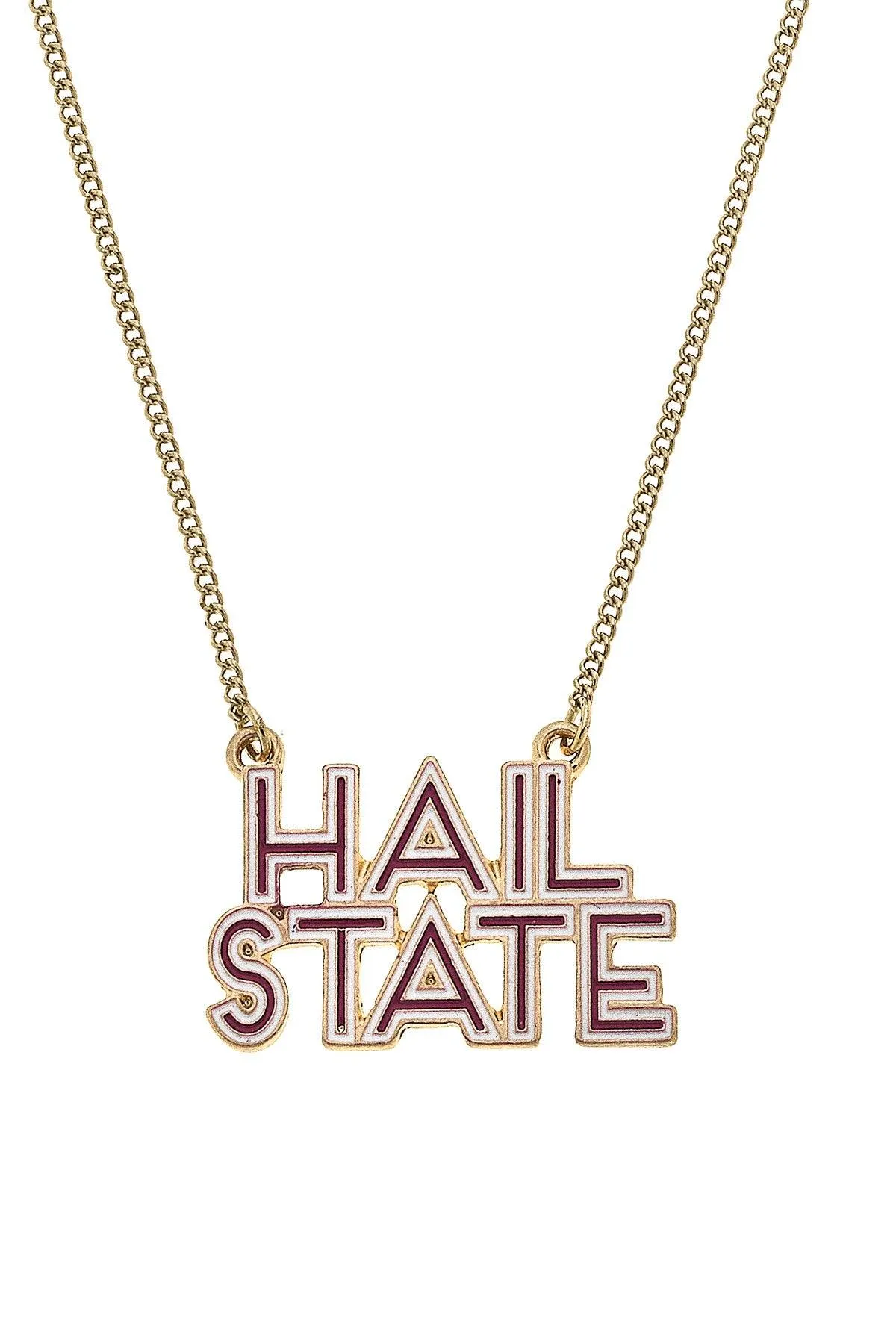 Mississippi State Bulldogs Outline Enamel Necklace sold by Canvas Style