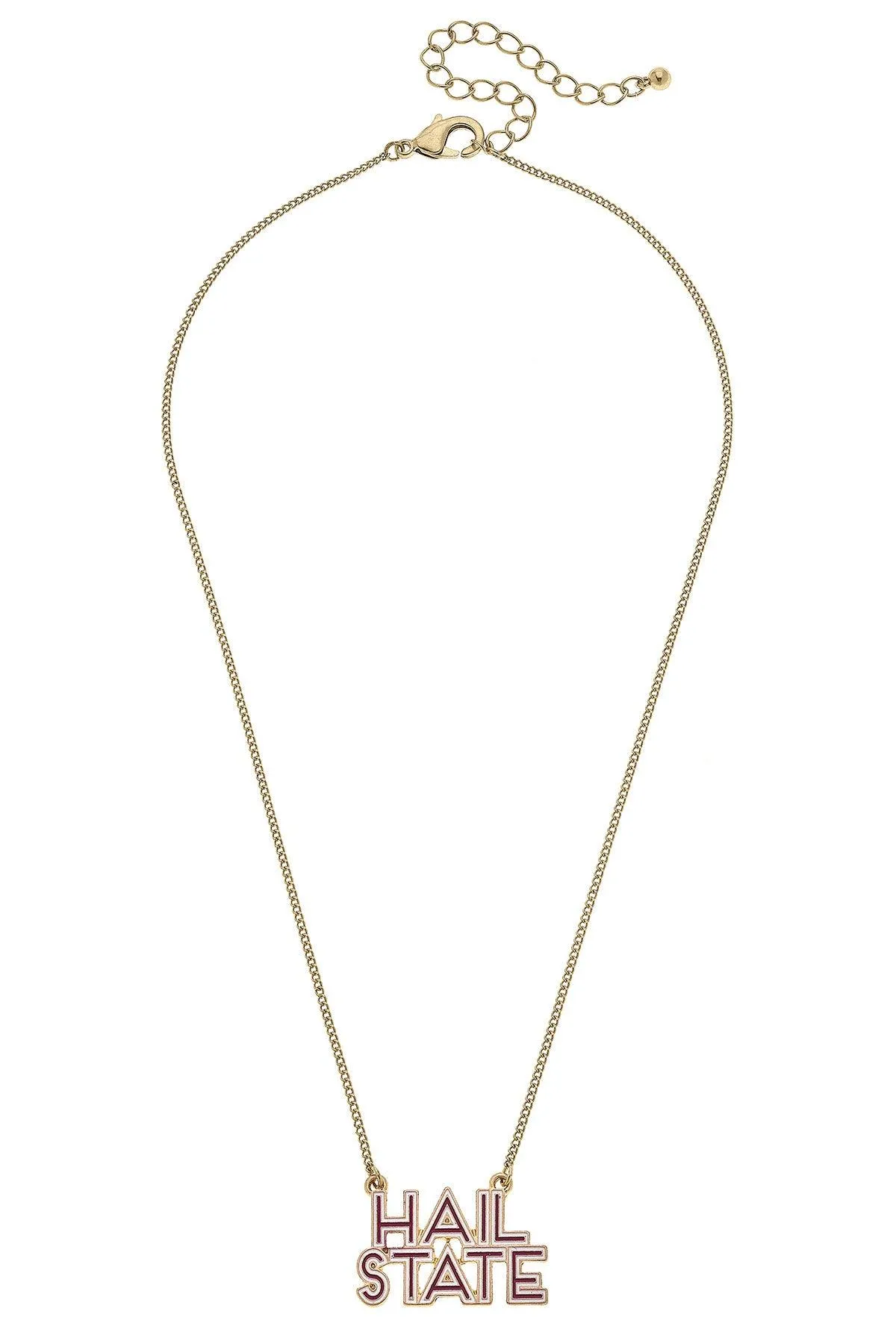 Mississippi State Bulldogs Outline Enamel Necklace sold by Canvas Style product image thumbnail 3