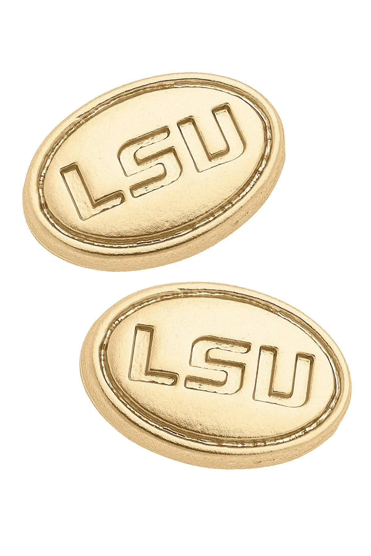 LSU Tigers 24K Gold Plated Stud Earrings sold by Canvas Style