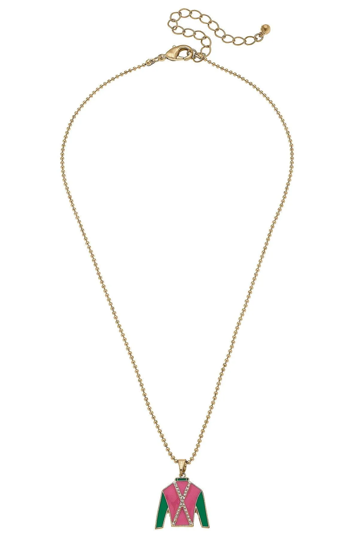 Justify Jockey Silk Enamel Pendant Necklace sold by Canvas Style product image thumbnail 2