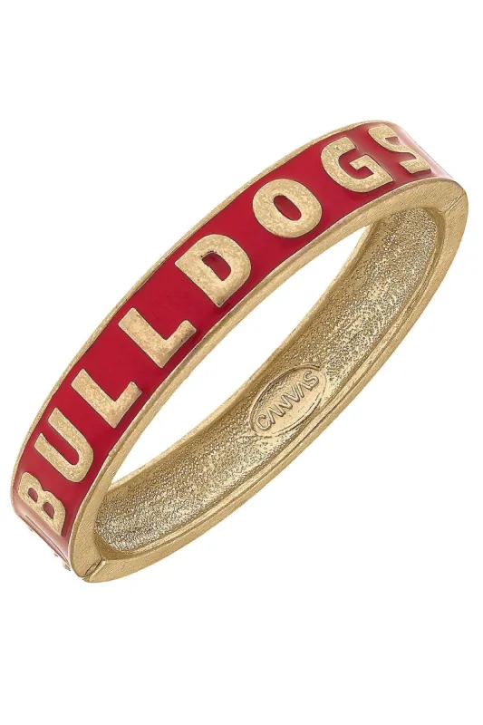 Georgia Bulldogs Enamel Hinge Bangle sold by Canvas Style