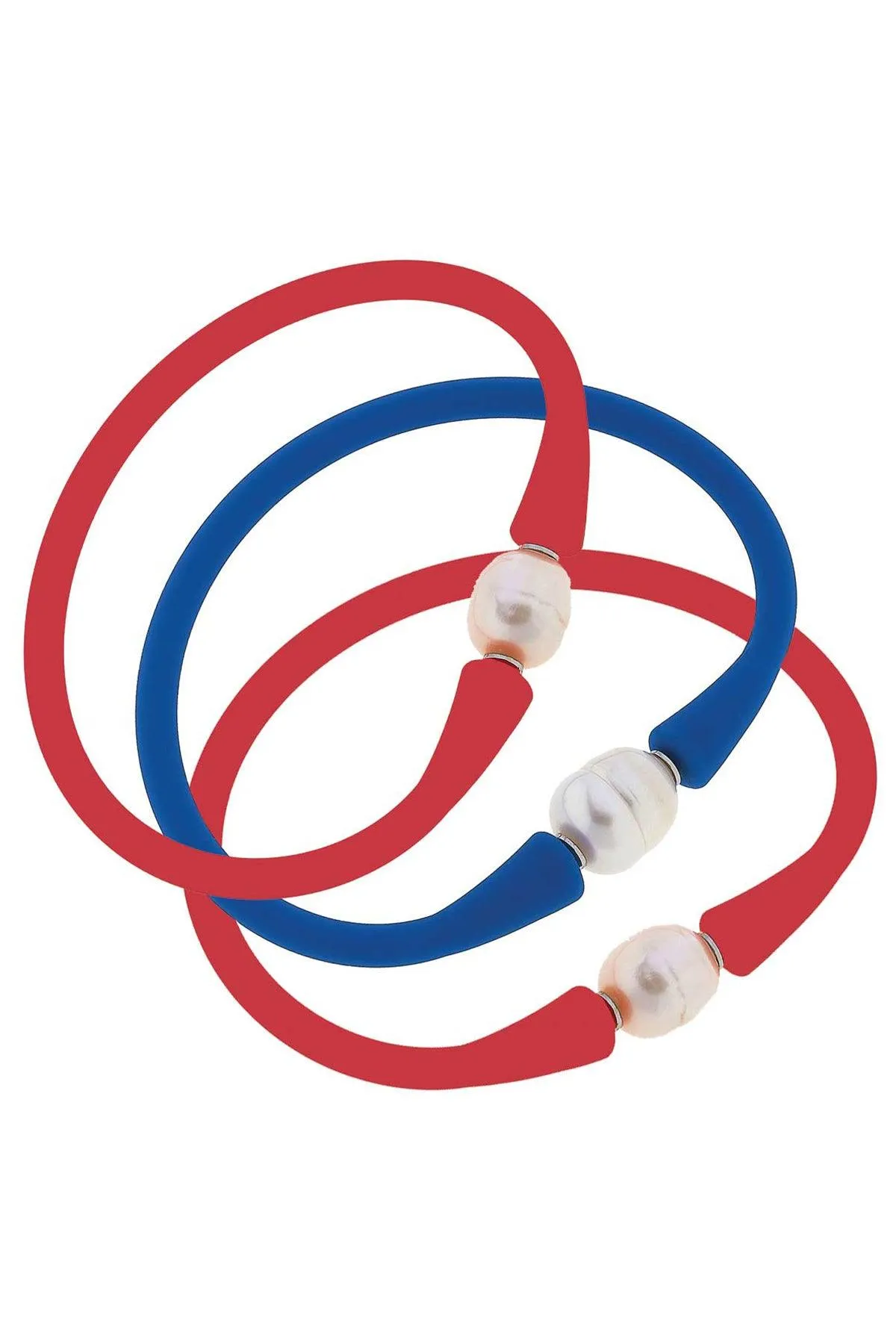 Bali Game Day Bracelet Set of 3 in Red & Blue sold by Canvas Style
