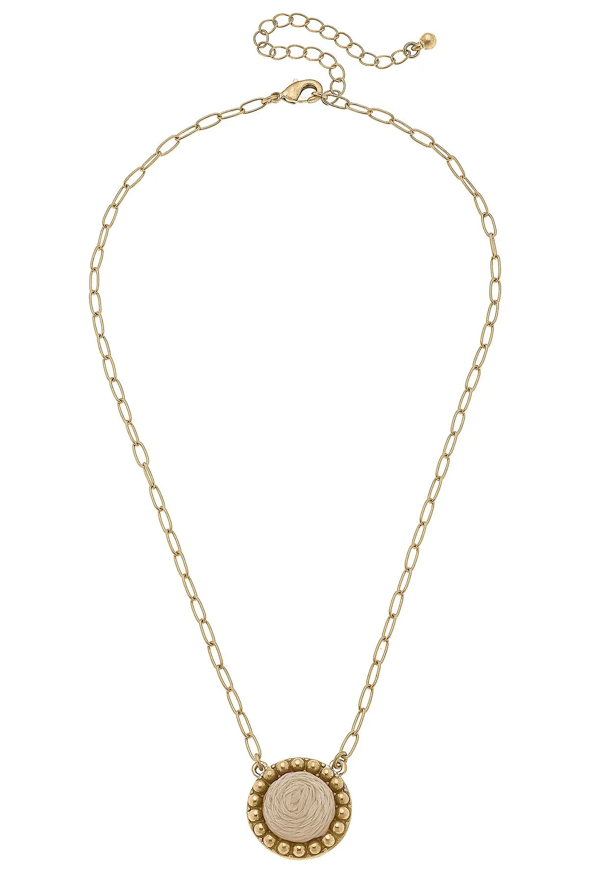 Aruba Raffia Disc Necklace - FINAL SALE sold by Canvas Style product image thumbnail 3