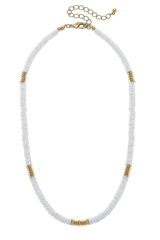 Joanna Beaded Shell Necklace in Ivory - FINAL SALE sold by Canvas Style