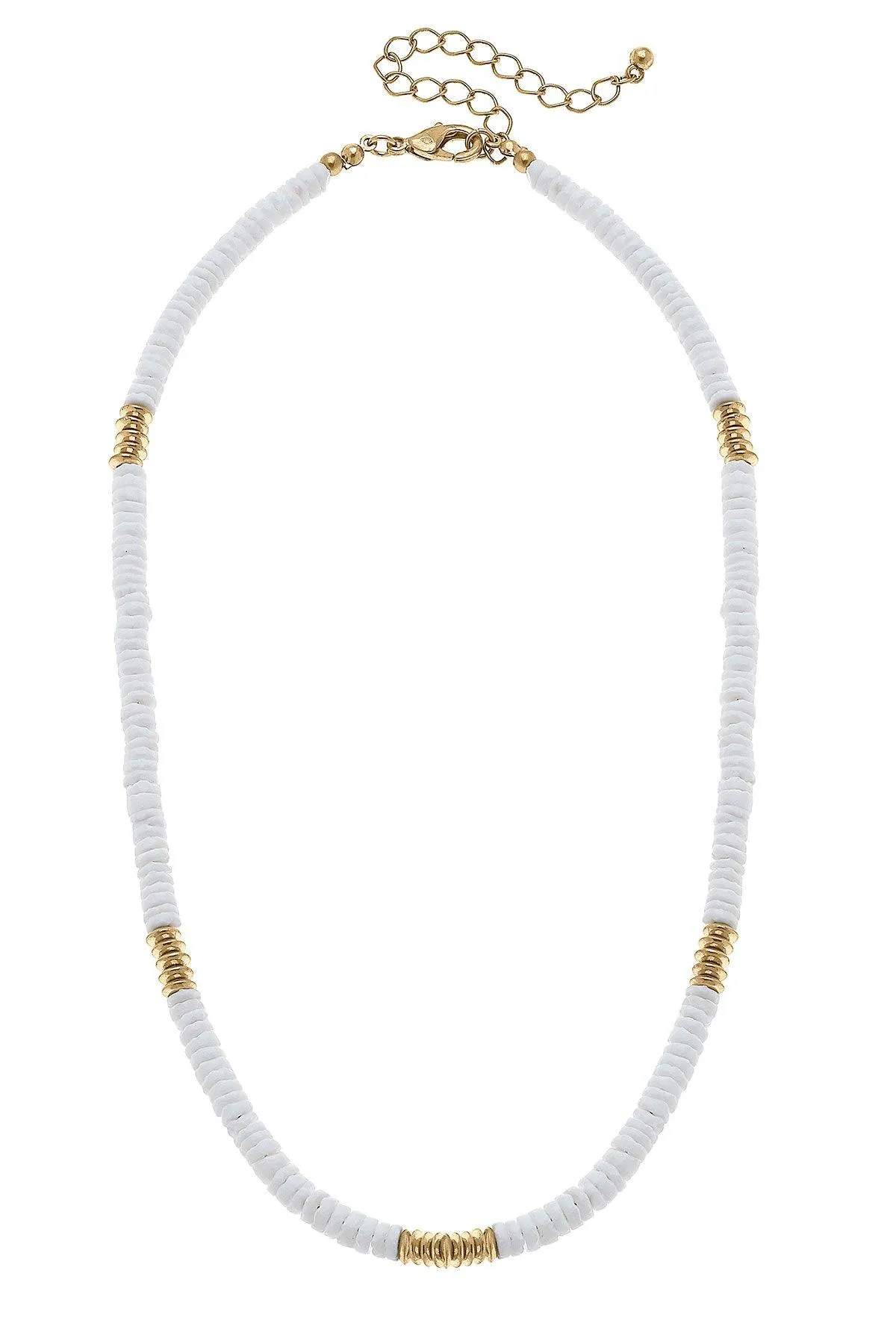 Joanna Beaded Shell Necklace in Ivory - FINAL SALE sold by Canvas Style