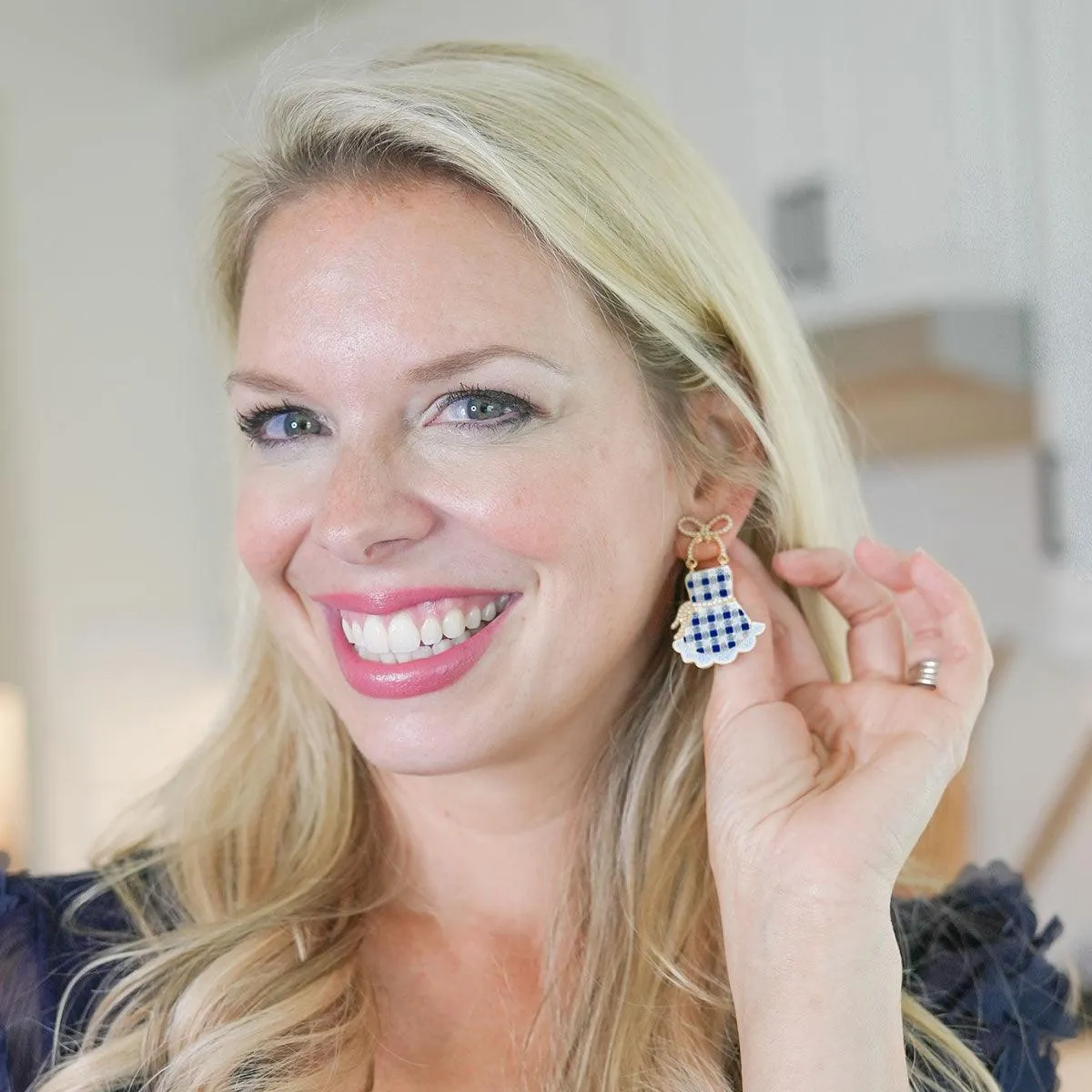 Sofia Hydrangea Ginger Jar Stud and Rose Apron Earring Set sold by Canvas Style product image thumbnail 3