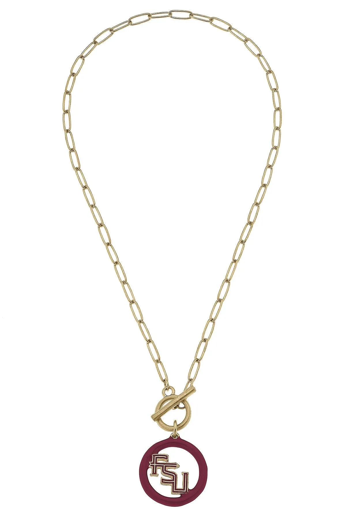 Florida State Seminoles Enamel Logo T-Bar 16" Necklace sold by Canvas Style product image thumbnail 2