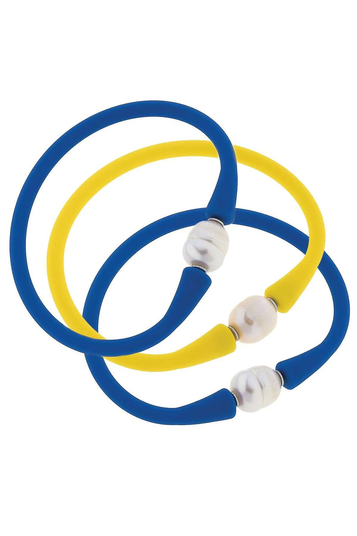 Bali Game Day Bracelet Set of 3 in Blue & Yellow - FINAL SALE sold by Canvas Style