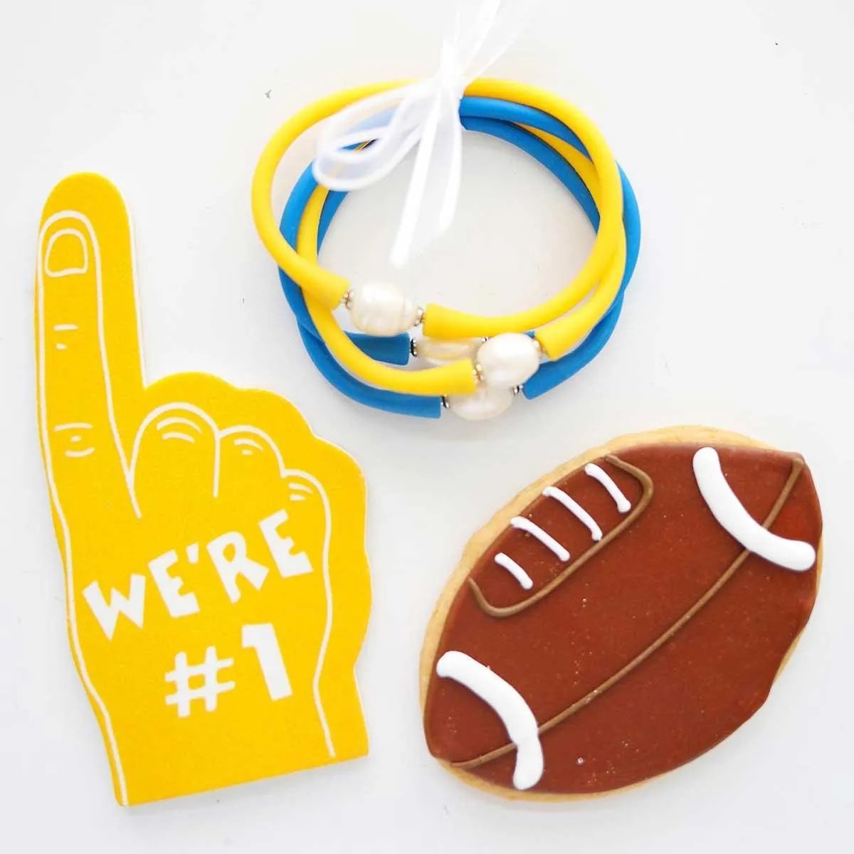 Bali Game Day Bracelet Set of 3 in Blue & Yellow - FINAL SALE sold by Canvas Style product image thumbnail 2