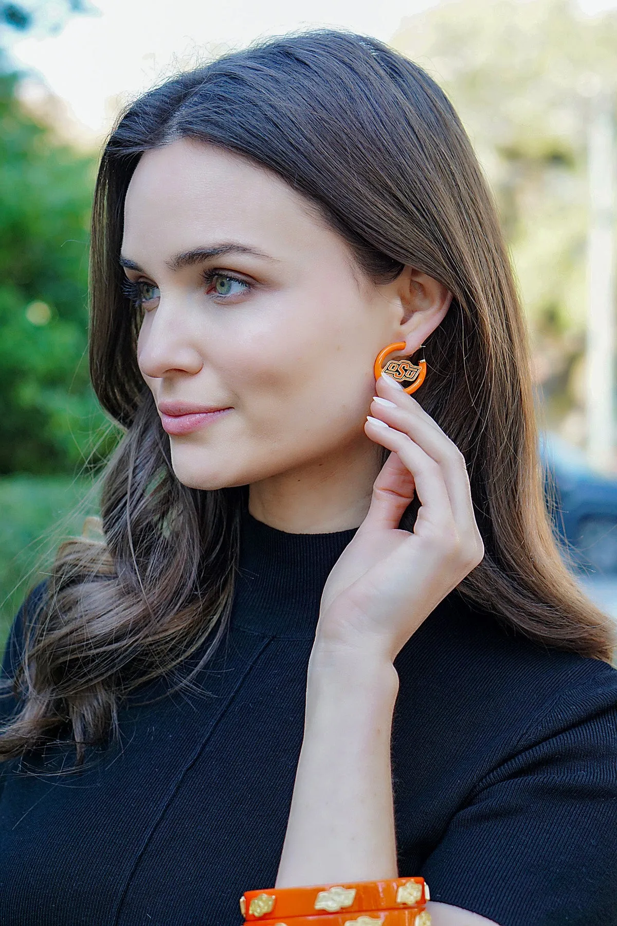 Oklahoma State Cowboys Enamel Logo Earrings sold by Canvas Style product image thumbnail 2