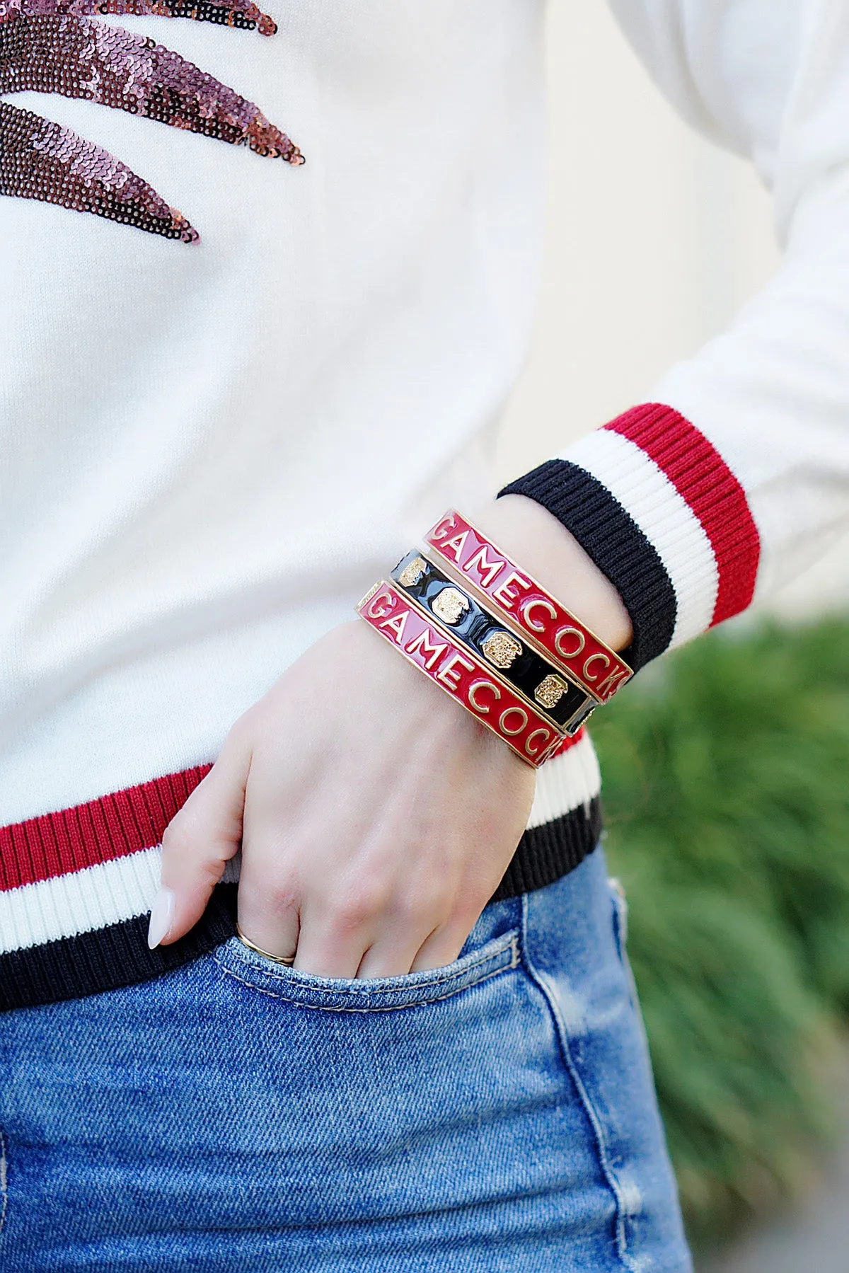 South Carolina Gamecocks Enamel Hinge Bangle - FINAL SALE sold by Canvas Style product image thumbnail 2