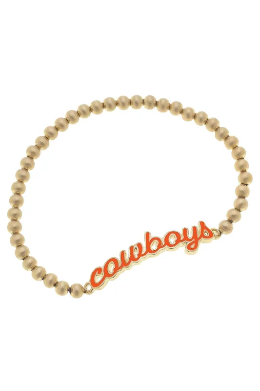 Oklahoma State Cowboys Enamel Script Stretch Bracelet sold by Canvas Style