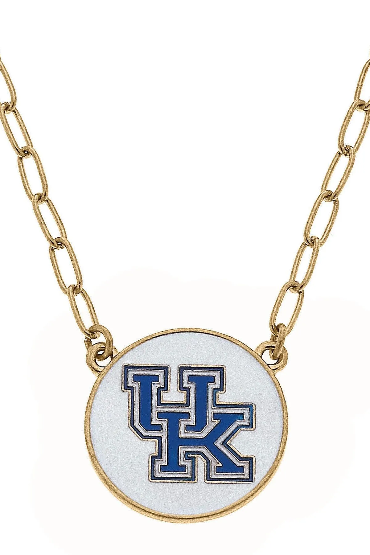 Kentucky Wildcats Enamel Disc Pendant Necklace - FINAL SALE sold by Canvas Style
