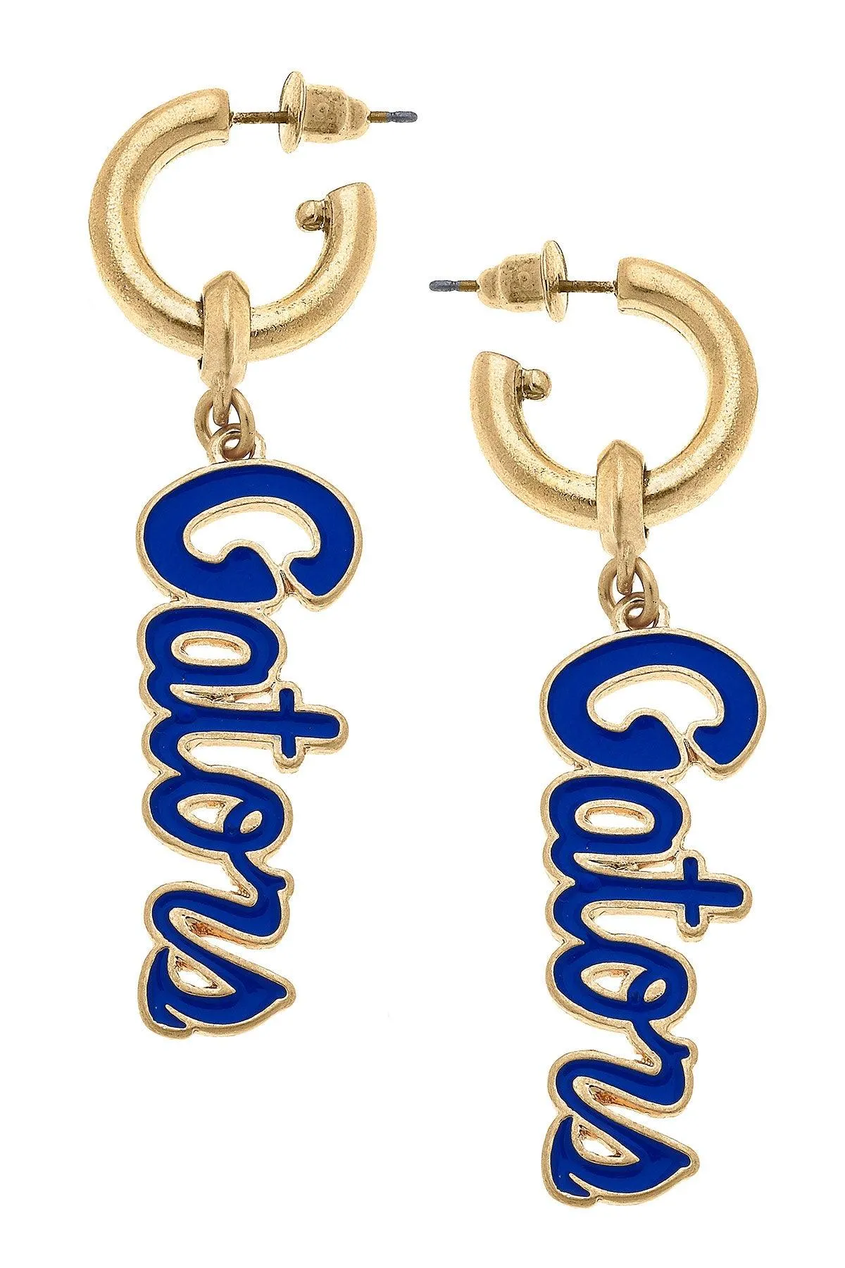 Florida Gators Enamel Drop Hoop Earrings sold by Canvas Style