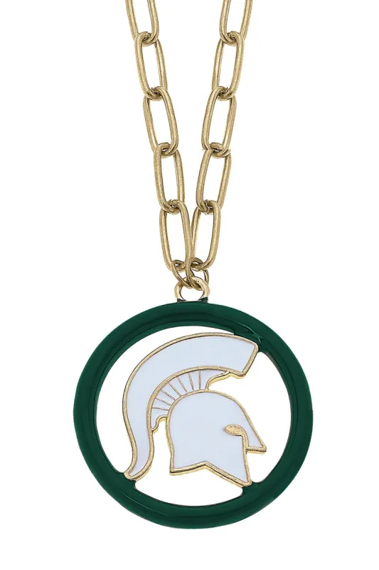 Michigan State Spartans Logo 32" Medallion Necklace sold by Canvas Style