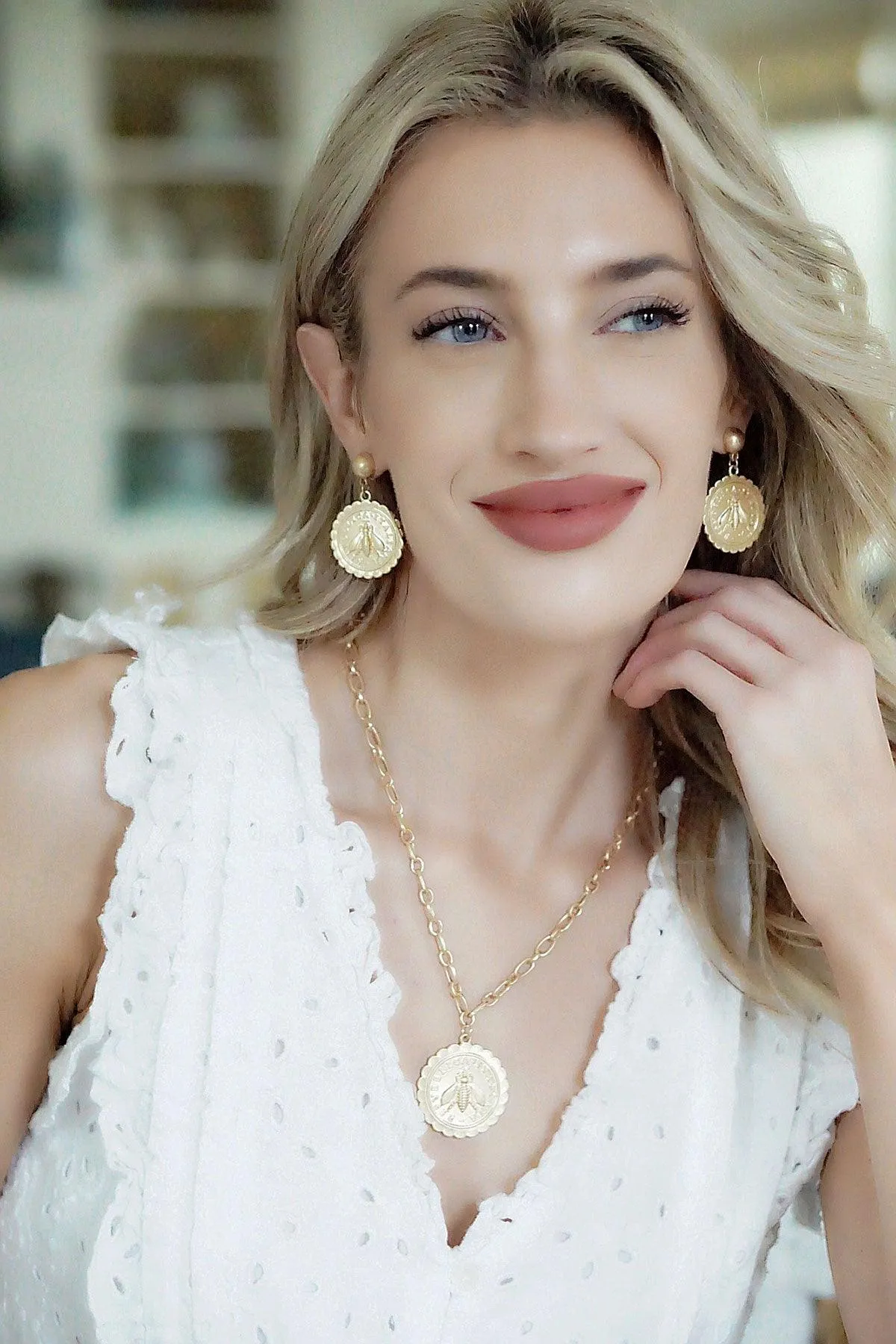 Bumble Bee Medallion Earrings sold by Canvas Style product image thumbnail 2