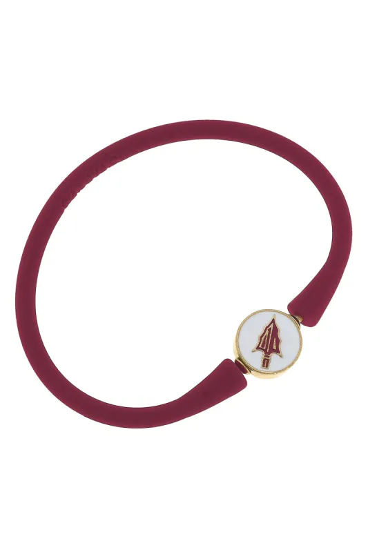 Florida State Seminoles Enamel Silicone Bali Bracelet in Garnet - FINAL SALE sold by Canvas Style