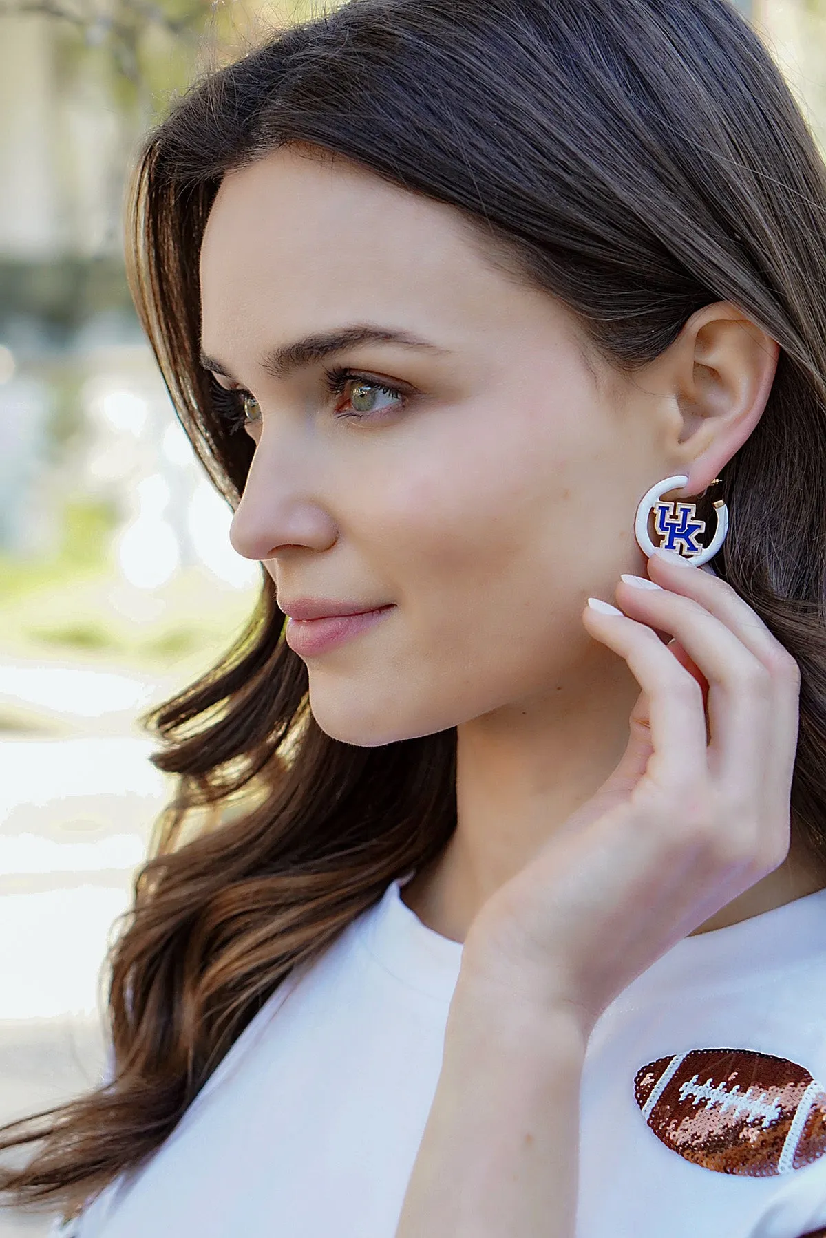 Kentucky Wildcats Enamel Logo Earrings sold by Canvas Style product image thumbnail 2